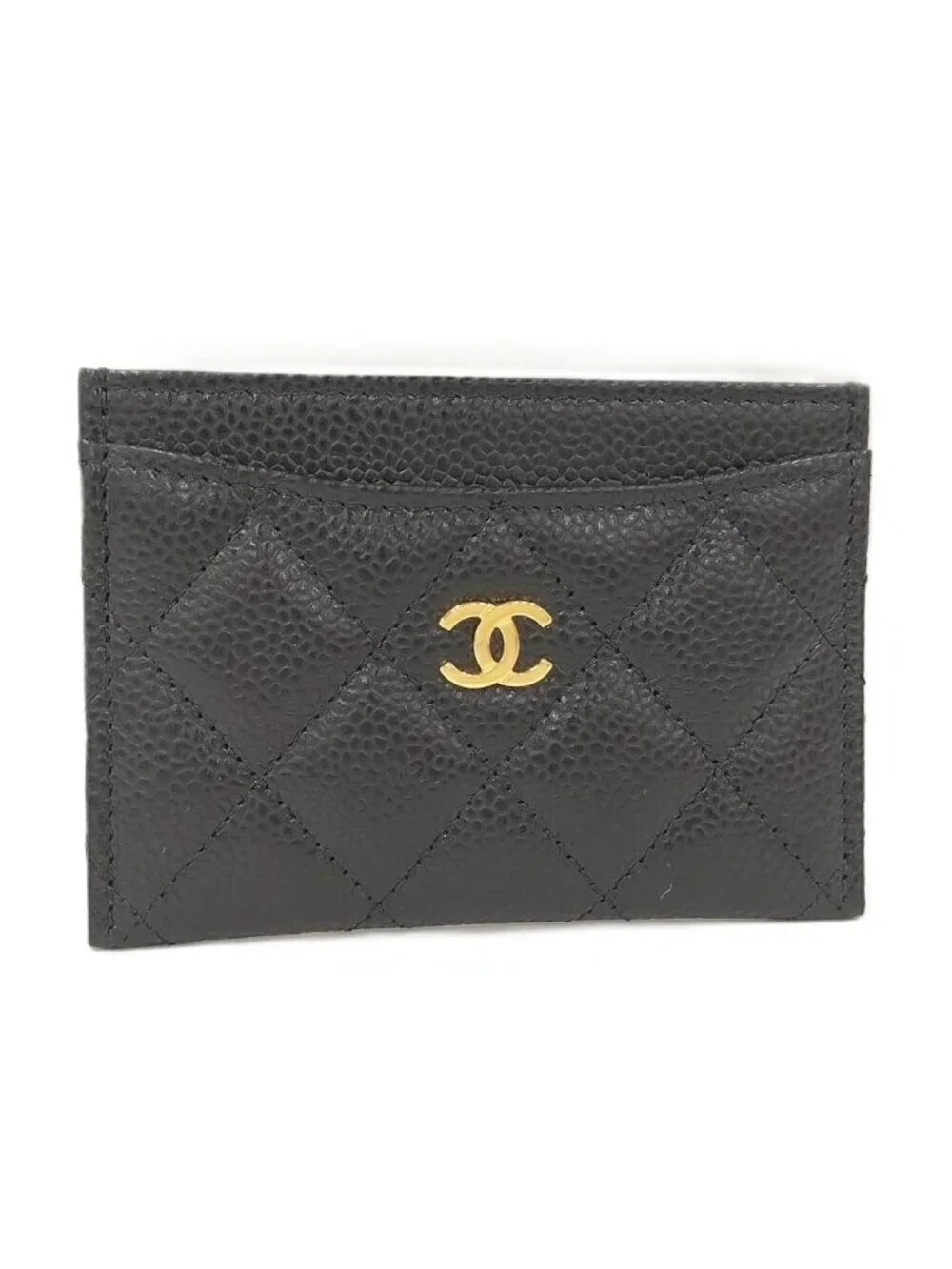 Chanel Classic Card Case Caviar Leather Black